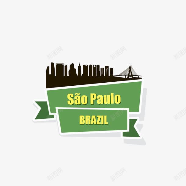 巴西城市剪影图标png_新图网 https://ixintu.com 剪影 图标 城市 巴西 装饰图案