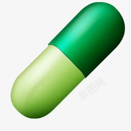 绿色的胶囊图标png_新图网 https://ixintu.com 胶囊 药品