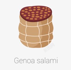 热那亚热那亚式萨拉米香肠高清图片