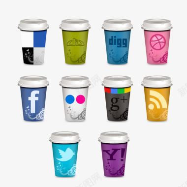 网页咖啡杯软件图标图标
