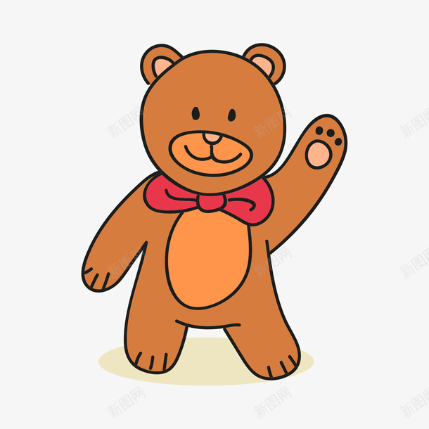 可爱打招呼的泰迪熊公仔png免抠素材_新图网 https://ixintu.com 卡通风格 可爱泰迪熊 手绘 手绘泰迪熊 打招呼的泰迪熊 泰迪熊 泰迪熊公仔
