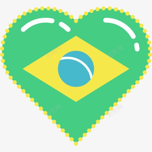 巴西图标png_新图网 https://ixintu.com 党国旗 国家 巴西 心 民族 狂欢节