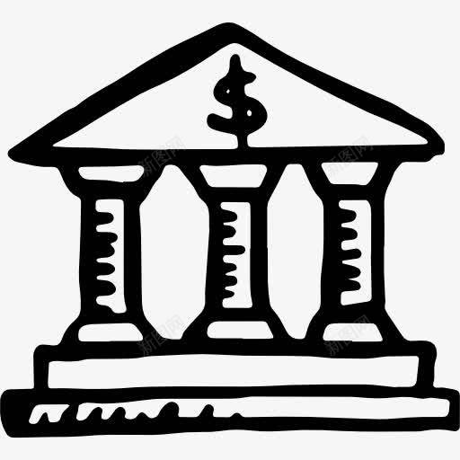 银行图标png_新图网 https://ixintu.com 货币 金融业务 钱 银行