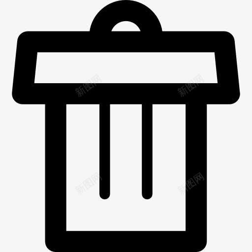 垃圾桶图标png_新图网 https://ixintu.com 可以回收 回收站 垃圾 垃圾容器 工具界面 详细的图标