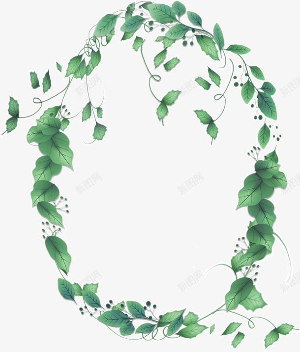 绿色清新草圈装饰图案png免抠素材_新图网 https://ixintu.com 免抠PNG 清新 绿色 草圈 装饰图案