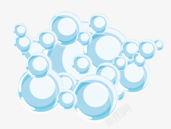 蓝白色透明肥皂泡矢量图素材