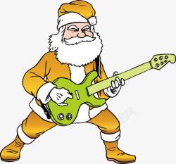 圣诞老人弹吉它圣诞老人高清图片