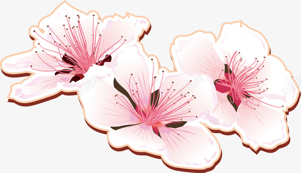 粉色花朵矢量图ai免抠素材_新图网 https://ixintu.com 平面 粉色 花卉 花朵 矢量图