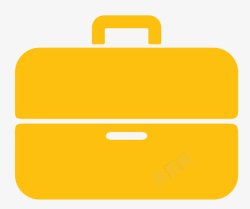 黄色的行李箱矢量图素材