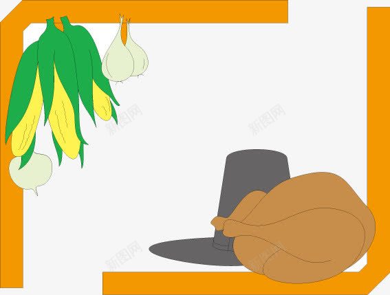 卡通玉米蒜头烧鸡png免抠素材_新图网 https://ixintu.com 一串玉米 卡通玉米 烧鸡 玉米 蒜头