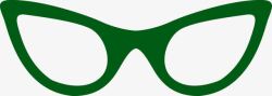 绿色创意眼镜框素材