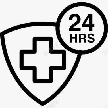 医疗救助是一天24小时图标图标