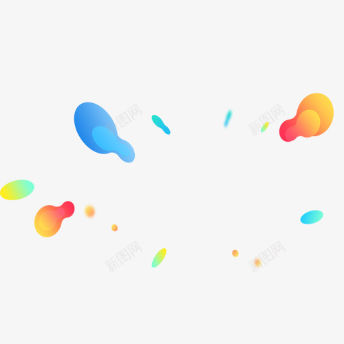 彩色漂浮装饰元素png免抠素材_新图网 https://ixintu.com 彩点 彩色 漂浮 装饰 飞舞