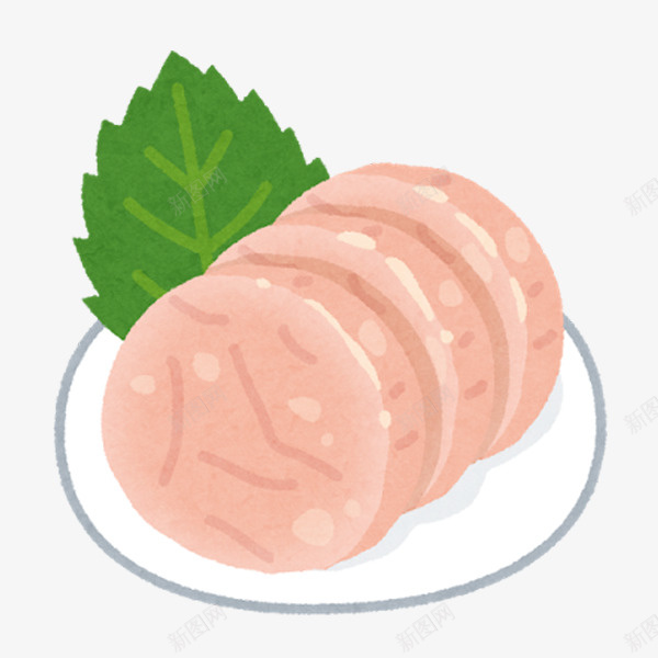 切块香肠png免抠素材_新图网 https://ixintu.com 卡通肉块 手绘 美食 肉块 食品 食物