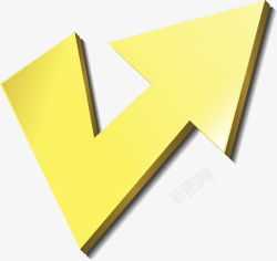 折角对号黄色箭头矢量图素材