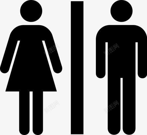 厕所AIGA符号标志图标png_新图网 https://ixintu.com Toilets 厕所