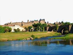 松尼城垛城堡卡尔卡松尼法国高清图片