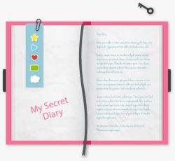 粉色日记本素材