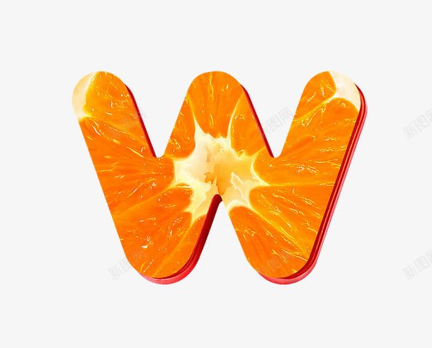 橙子字母wpng免抠素材_新图网 https://ixintu.com 创意数字 橙子字母数字 水果