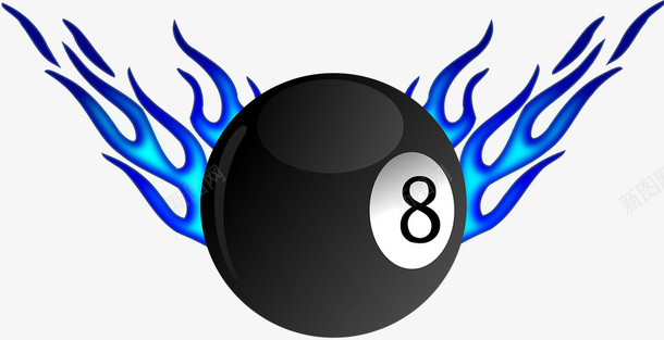 创意台球png免抠素材_新图网 https://ixintu.com 创意 台球 圆形 手绘 蓝色 黑色