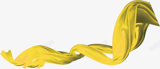 黄色卡通漂浮丝带装饰png免抠素材_新图网 https://ixintu.com 丝带 卡通 漂浮 装饰 黄色