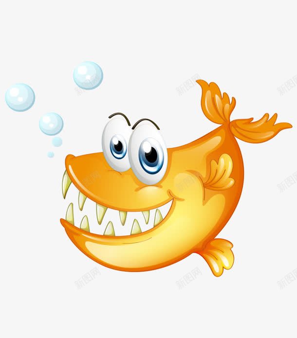 卡通手绘可爱黄色小鱼png免抠素材_新图网 https://ixintu.com 卡通的海洋生物 可爱的小鱼 手绘的小鱼 黄色的小鱼