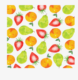 夏日美味水果花纹矢量图素材