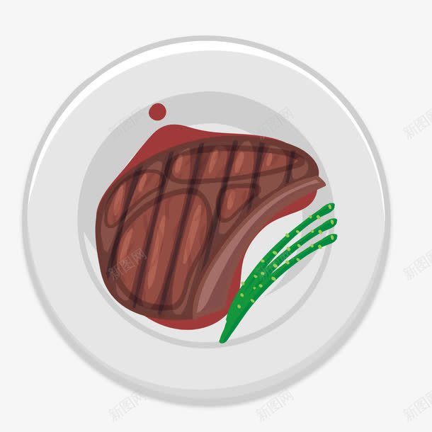 煎牛排png免抠素材_新图网 https://ixintu.com 肉类 蘸酱 配菜 食物