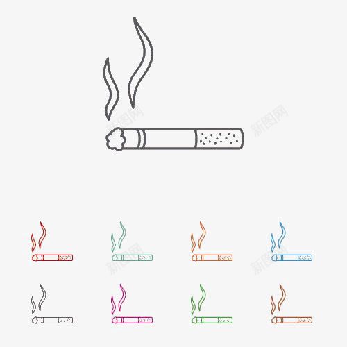 点燃的香烟图标png_新图网 https://ixintu.com 吸烟图标 点燃 香烟图标