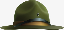 一顶绿色帽子矢量图素材