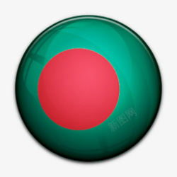 孟加拉国国旗的孟加拉国worldflagicons图标高清图片