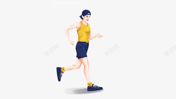 跑步男人png免抠素材_新图网 https://ixintu.com 健身人物 矢量健身男人 跑步男人