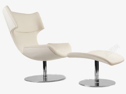白色带脚垫的休息椅png免抠素材_新图网 https://ixintu.com 休息椅 图案 白色 装饰