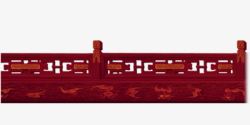 护栏红色中国风元素素材