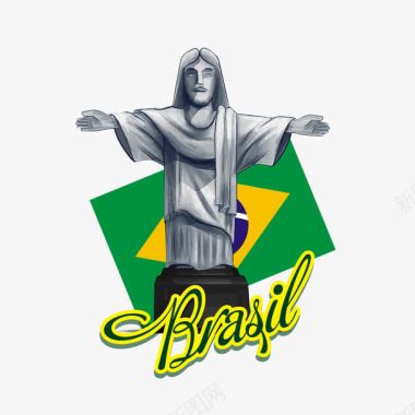 名胜古迹建筑巴西标图标图标