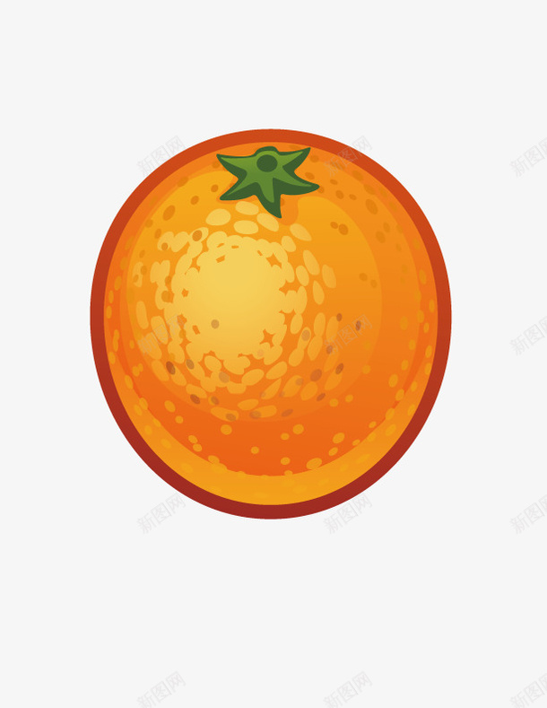 新鲜橙子矢量图ai免抠素材_新图网 https://ixintu.com 新鲜 橙子 水果 矢量图