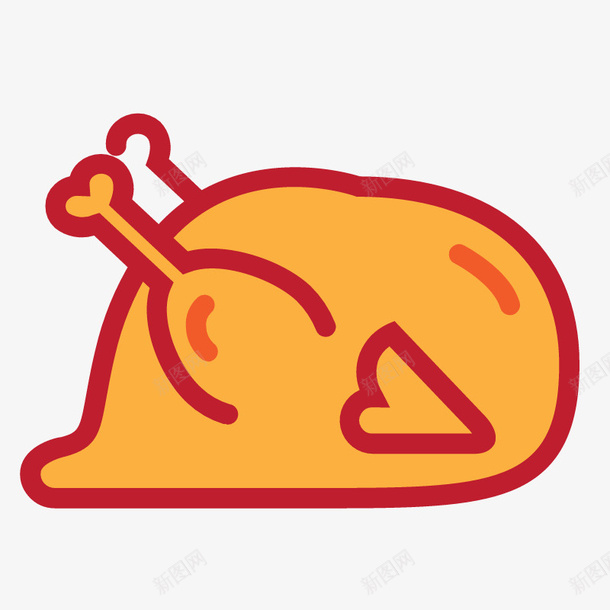 手绘鸡肉png免抠素材_新图网 https://ixintu.com 矢量装饰 装饰 装饰画 食物 鸡肉