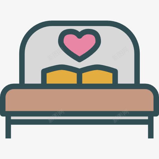 床图标png_新图网 https://ixintu.com 休息 家具 床 舒适的卧室