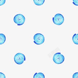 娓呮柊钃濊壊清新森系水彩蓝色蜗牛花纹底纹高清图片