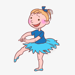 可爱的卡通少儿芭蕾舞女孩广告免素材