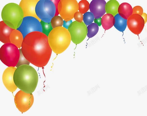 气球边框纹理装饰png免抠素材_新图网 https://ixintu.com 彩色气球 气球素材 气球装饰 节日装饰 装饰边框 边框
