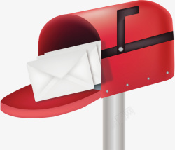 精美邮箱创意红色邮箱矢量图高清图片