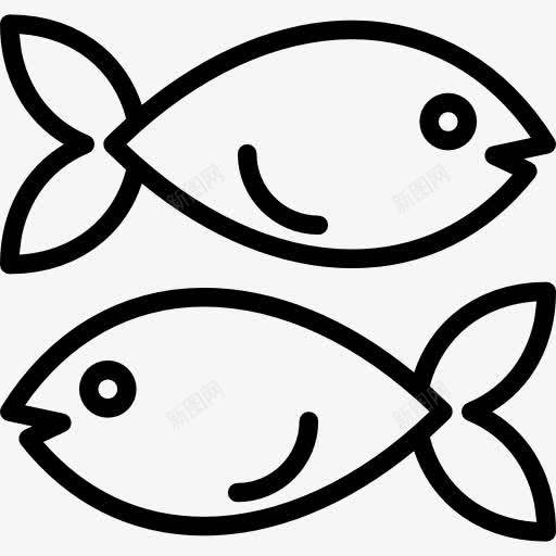 两条鱼图标png_新图网 https://ixintu.com 健康食品 动物 有机 水 水族馆 鱼