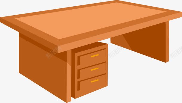 电脑桌png免抠素材_新图网 https://ixintu.com 免费矢量下载 办公桌 实木 木质 电脑桌