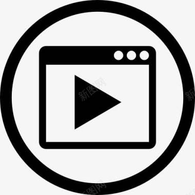 视频营销界面圆形符号图标图标