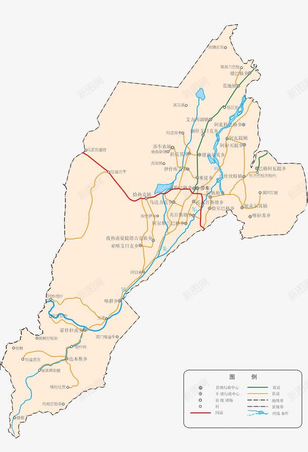 新疆莎车县地图png免抠素材_新图网 https://ixintu.com 中国新疆 地图 新疆 新疆地图 新疆省地图 莎车县地图