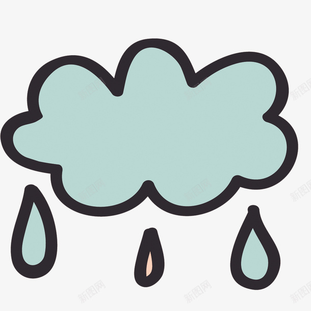 下雨的云朵装饰png免抠素材_新图网 https://ixintu.com 下雨 云朵 素材 装饰 装饰矢量