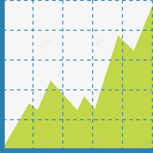金融信息图表png免抠素材_新图网 https://ixintu.com 上升 商务 科技 绿色图表 股票 走势图 走向 走线