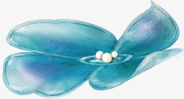 一朵小花png免抠素材_新图网 https://ixintu.com 实用 手绘 蓝色 装饰