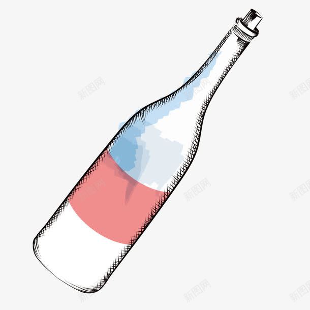 漂流瓶png免抠素材_新图网 https://ixintu.com 手绘 玻璃瓶 瓶子 装饰